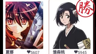 Ya Meng voted for Shana! Happy~ Hinamori's feet are definitely stinkier.