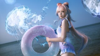 【心海泳装cos】还是你的笑容最可爱ヾ(✿ﾟ▽ﾟ)ノ【雨泽】