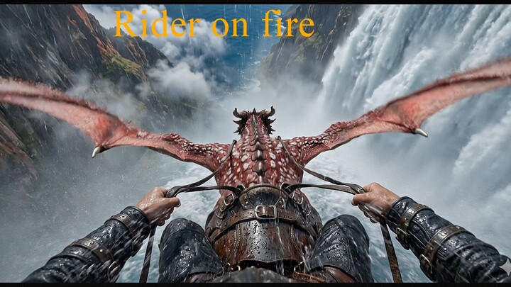 Rider on fire