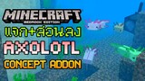 แจก+สอนลง Minecraft PE Addon เพิ่ม Axolotl Mob คู่หูใหม่จาก Cave & Cliff Update