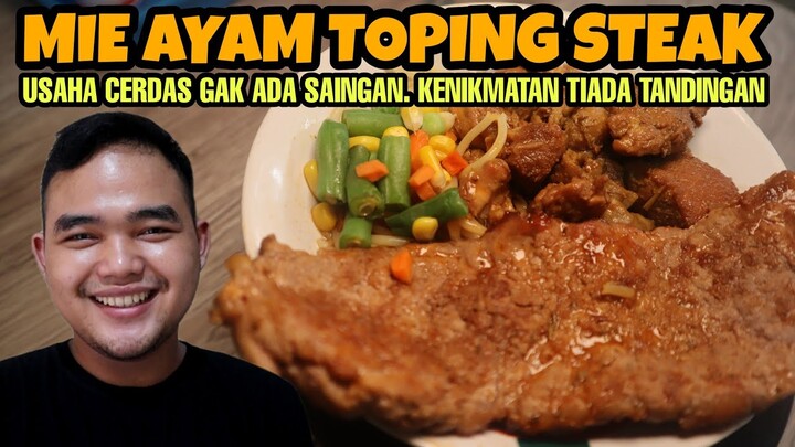 MIE AYAM TOPING STEAK !! #ideusaha #mieayam