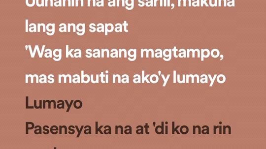 Wala Ng babalikan