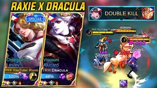 LESLEY CHEERGUNNER FREESTYLE RANK GAMEPLAY (RAXIE + DRACULA) - MLBB