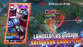 SOLO RANK LANCELOT CARRY THE GAME, LANCELOT VS GUSION - MOBILE LEGENDS