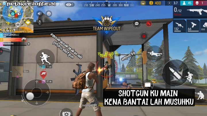 GAMEPLAY UCOK SHOTGUN TER GG FREE FIRE INDONESIA