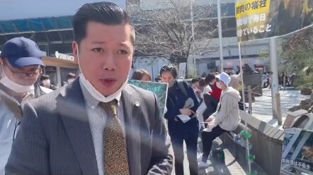 Eating fried chicken in front of an animal rights group, their reaction was...