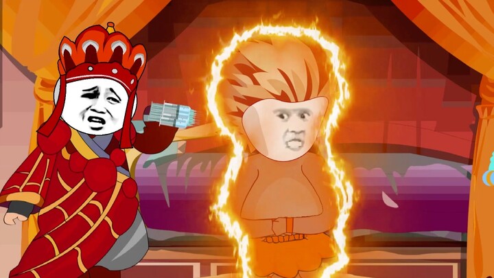 In episode 10, Tang Sen was defeated by Zhu Bajie, but the monkey's adrenaline burst out and he brok