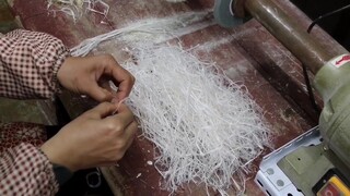 古代牛角弓制作过程所使用的筋丝，一根牛筋居然能撕出这么多丝？