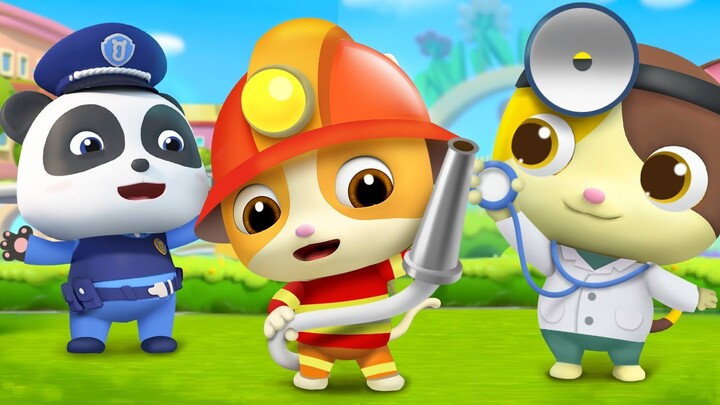 Jobs and Career Song | Firefighter Song, Police Cartoon | BabyBus Nursery Rhymes & Kids Songs