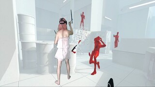 Lihat gerakanku bermain SUPERHOT VR yang sangat lincah