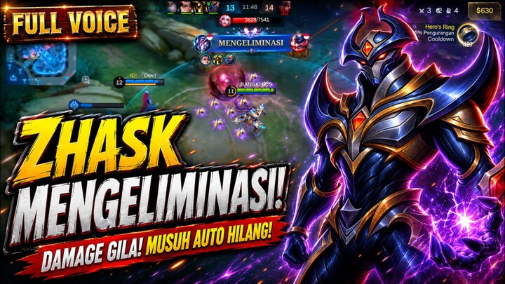 ZHASK MENGELIMINASI! 💀 DAMAGE GILA, MUSUH AUTO HILANG! | MLBB