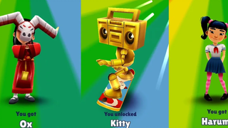 Subway Surfers Journey To The East ปลดล็อก OX Harumi & Kitty Board