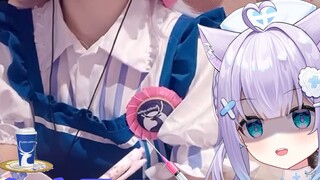 Cosplay sebagai perawat kecil untuk merawat teman air...penyakitnya tidak serius!