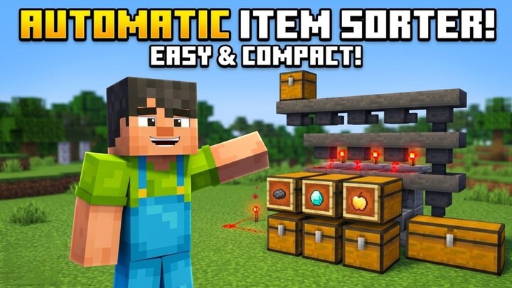 How to Build the EASIEST Automatic Item Sorter in Minecraft! (1.26+)
