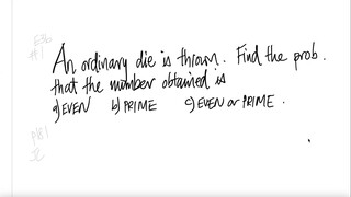 prob stat: An ordinary die is thrown. Find the prob. that the number obtained is