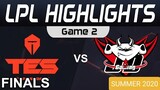 TES vs JDG (Game 2) | Highlight LPL Final Summer 2020 | Highlight Chung Kết LPL Mùa Hè 2020