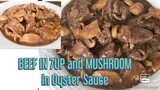 BEEF IN 7up with Mushroom and OYSTER SAUCE RECIPE