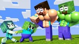 Monster School : Bad Zombie Family But Baby Zombie Good - Sad Story - Minecraft Animation