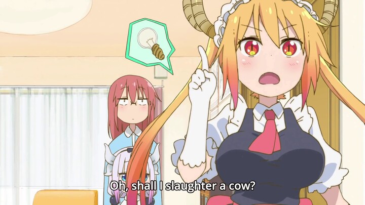 Kobayashi-san Chi no Maid Dragon - Dragon Tail Meat Funny Moments (English Sub)