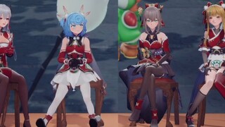 "1 girl group" but "4 sitting positions" / 4 people 4 colors 🥵 [Four Jubilee Maru]