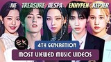 Most Viewed Music Videos of 4th Generation K-POP Groups (only those who debuted in 2020 - Feb. 2022)