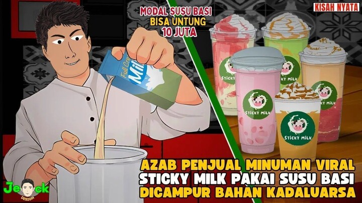 AZAB PENJUAL MINUMAN VIRAL STICKY MILK PAKAI SUSU BASI DAN PEMANIS BUATAN  S
