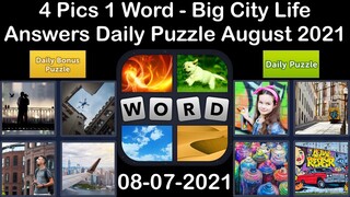 4 Pics 1 Word - Big City Life - 07 August 2021 - Answer Daily Puzzle + Daily Bonus Puzzle