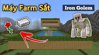 Cách Làm Máy Farm Sắt (Iron Golem) Trong Minecraft PE 1.17 | Iron Farm Minecraft PE/ Bedrock 1.17
