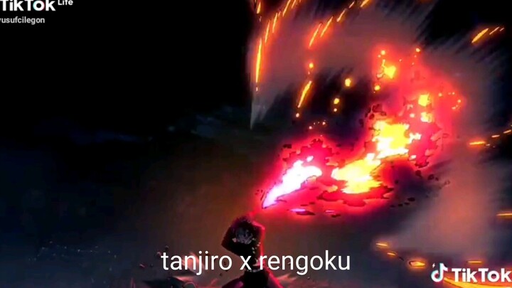 Momen epic tanjiro dan rengoku