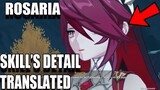 Rosaria's Skill Detail TRANSLATED, NEW CRYO 4 star Pole arm user