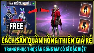 Cách Săn Quần Hồng Thiên Giá Rẻ || Review Vòng Quay Thợ Săn Mới Lấy Thợ Săn Bóng Ma || Free Fire
