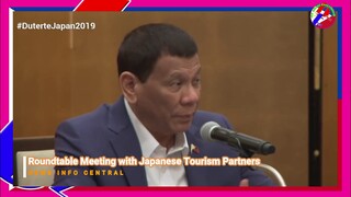 President Duterte in Roundtable Meeting with Japanese Tourism Partners