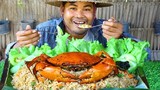 Cooking Fried Jusmine Rice Big Red Crab 350$ - Fried Jusmine Reice with Crab,Seafood