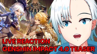 SUNGGUH TRAILER SANGAT MANTAP SEKALI INI !! - LIVE REACTION TEASER " GENSHIN IMPACT VERS 4.0 "