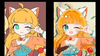 皓月公主和明日公主的绘画过程
