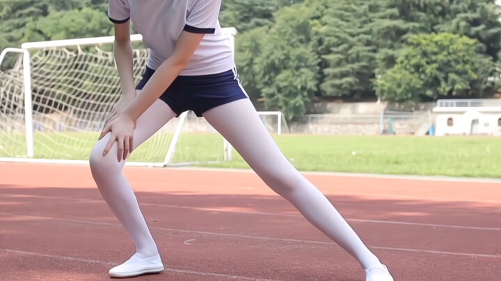 Gymnastics Outfit Girl White Stockings Photo Shoot
