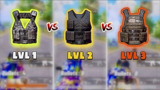 The Difference Between Lvl 1, Lvl 2 and Lvl 3 Vest ✅❌ | PUBG MOBILE / BGMI (Tips and Tricks)