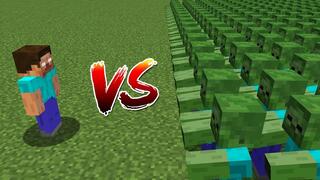Minecraft Battle: NOOB vs PRO: HEROBRINE VS 10000 ZOMBIE CHALLENGE / Animation
