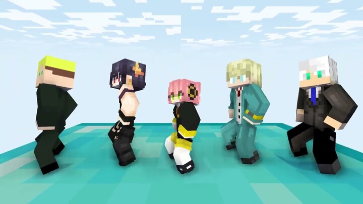 GANGNAM STYLE DANCE - SPY x FAMILY (ANYA, YOR, LOID) - MINECRAFT ANIMATION