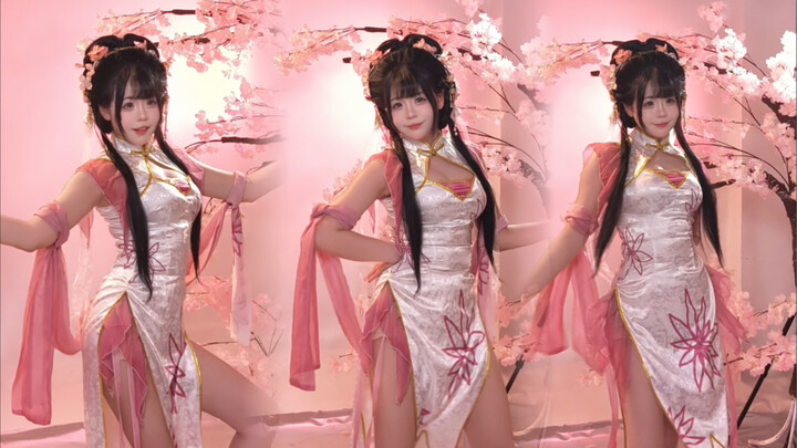 Peach Blossom Cheongsam Skirt Live Stream (Wearing Slippers Version)