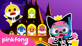 [Mới]🎃Halloween chơi trốn tìm cùng gia đình Cá mập🎃 | Pinkfong! Cá mập con - Nhạc thiếu nhi