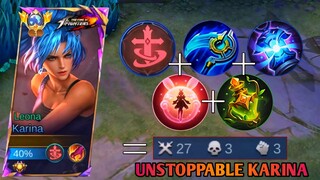 KARINA ONESHOT BUILD WTF DAMAGE + ANGELA'S ULTIMATE = UNSTOPPABLE KARINA 27 KILLS😱🔥