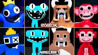 ROBLOX Rainbow Friends Chapter 3 ALL JUMPSCARES vs MINECRAFT