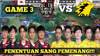 MPL ID Season 10! ALTER EGO VS ONIC ESPORT! Game 3, PENENTUAN SANG PEMENANG!! - Mobile Legends