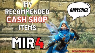 MIR4 GUIDE : MY RECOMMENDED CASH SHOP ITEMS (TAGALOG)