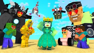 Monster School : Skidibi Toilet x CameraMan With Love Story - Minecraft Animation