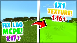 How To Reduce Lag In MCPE 1.17+ | 1x1 Texture Pack For Minecraft PE | 2021