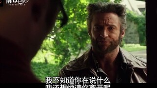 汉克被金刚狼一拳揍倒，变成了野兽，开始怒揍狼叔