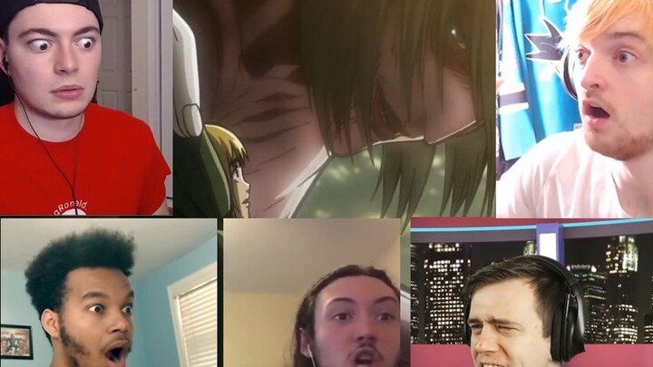 Foreigners Watch Titans: Male fans react to the first appearance of the female Titan, something is w