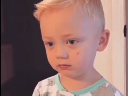 Mom told the baby to finish all the candy, and the baby…